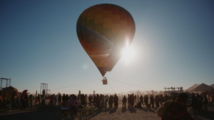 Hot Air Balloon DJ Set at Looners Camp at Burning Man